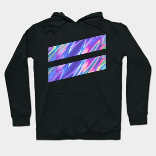 Double Slash, Abstract Colorful Geometric Graphic Design Hoodie